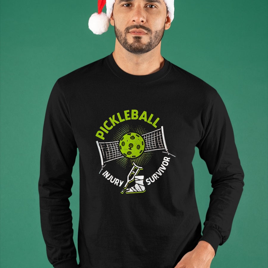 Funny Pickleball Shirt, Pickleball Lover Unisex T-Shirt/Hoodie/Sweatshirt HLT00 - Pickleball Injury Survivor Funny Pickle Sports Player for Seniors T-Shirt