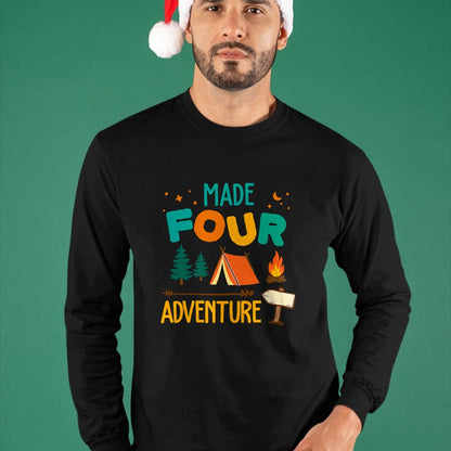 Funny Camping Shirt, Gift For Camping Lover Unisex T-Shirt/Hoodie/Sweatshirt HLT00 - Made Four Adventure 4th Birthday Party Camping Outdoor Theme T-Shirt