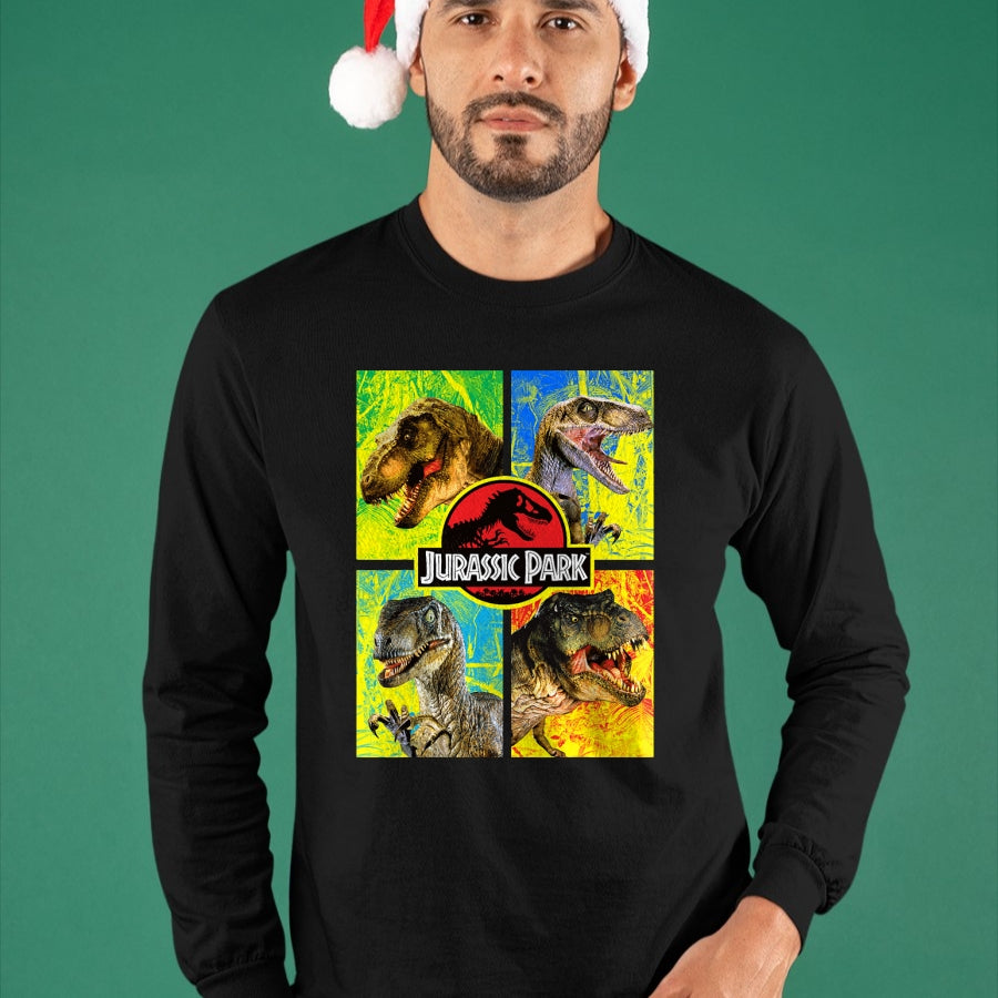 Best Dinosaur Lover Shirt, Funny Dinosaur UnisexT-Shirt/Hoodie/Sweatshirt HLT00 - Jurassic Park Four Different Dinosaur Faces Graphic T-Shirt T-Shirt