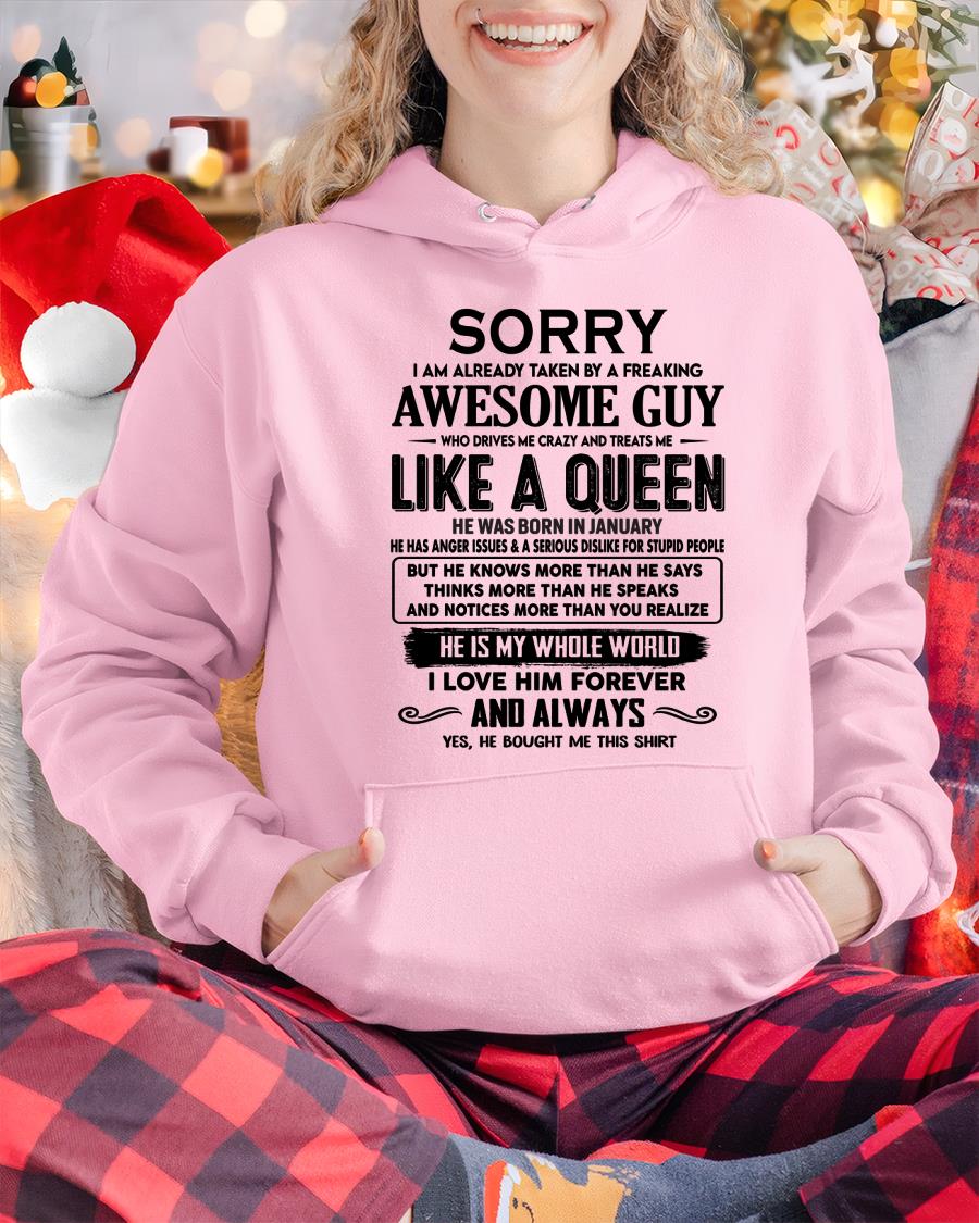 January - Sorry I am already taken by a freaking awesome guy - Gift for Wife From Husband - DTSM01 (SKU-SRG-01)