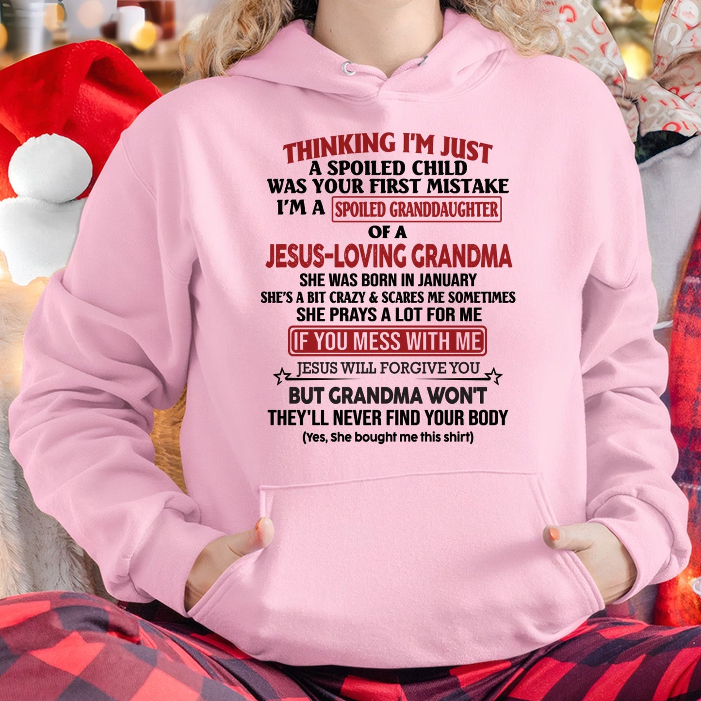 Christian Girl Shirt – Spoiled by Grandma January Edition – From Grandma to Granddaughter NTTD01 (SKU07-181-01)