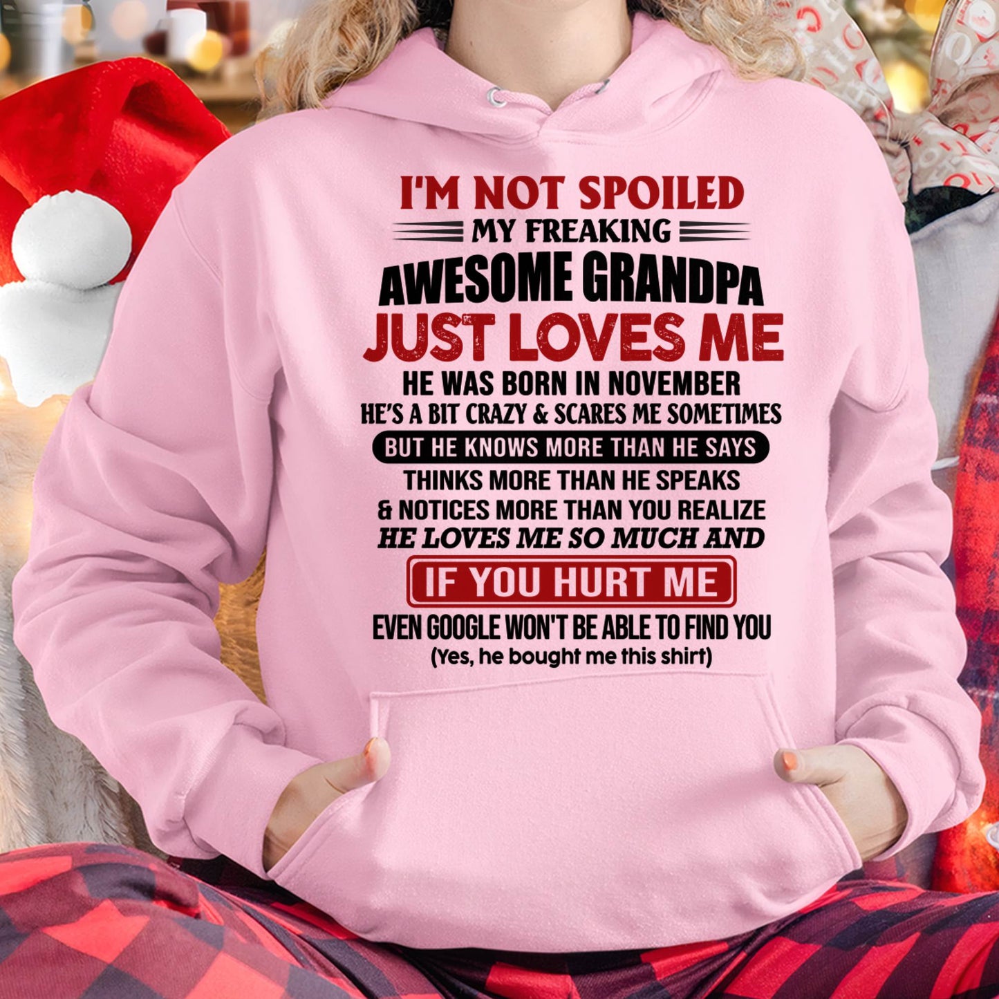 NOVEMBER - AWESOME GRANDPA LOVES ME - GIFT FOR GRANDDAUGHTER FROM GRANDPA - DTSM11 (SKU09-127-11)