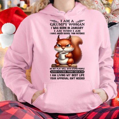 JANUARY - GRUMPY WOMAN - BIRTHDAY GIFT FOR WOMEN - DTSM01 (SKU09-07-01)