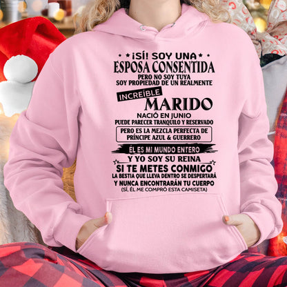 Camiseta Soy una Esposa Consentida de un Increíble Marido Nacido en Junio - DTSM06 (SKU-TBNA3)