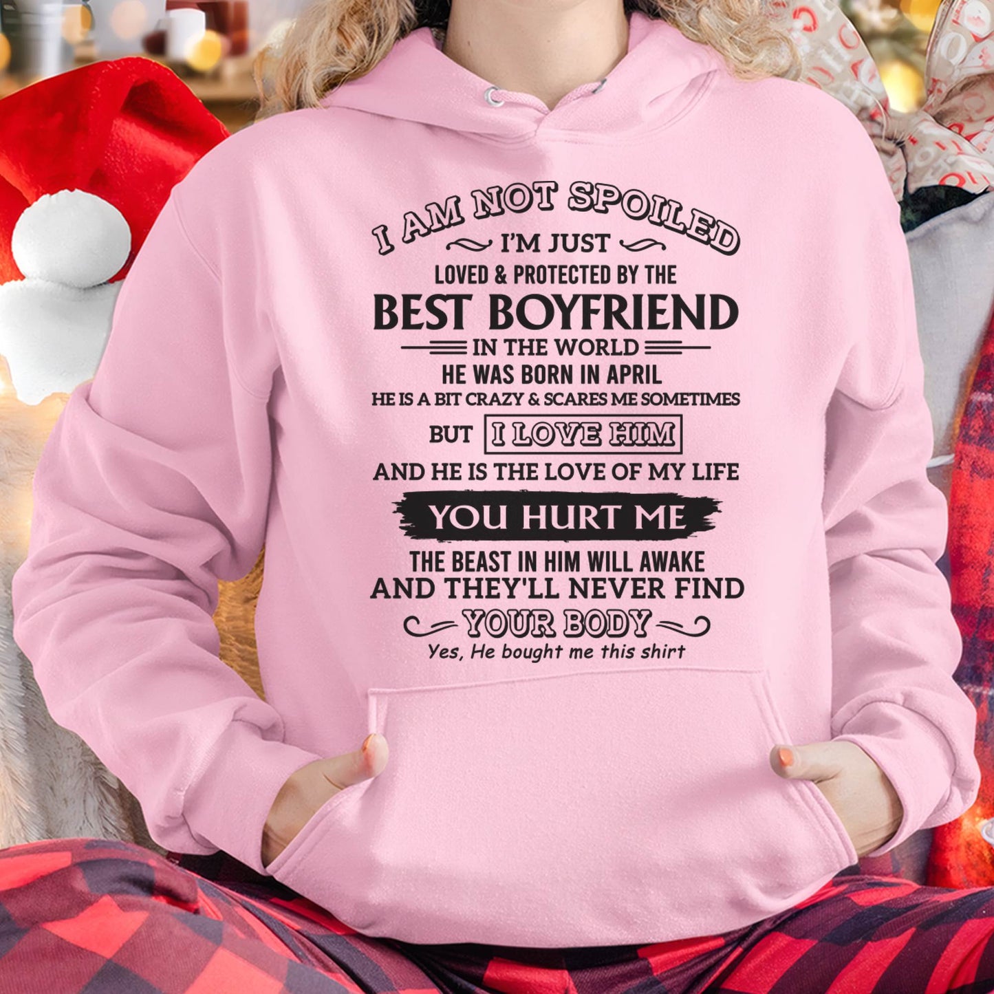 April - Loved & Protected by Best Boyfriend - Perfect Gift for Your GirlFriend - DTSM04 (SKU08-16-04)