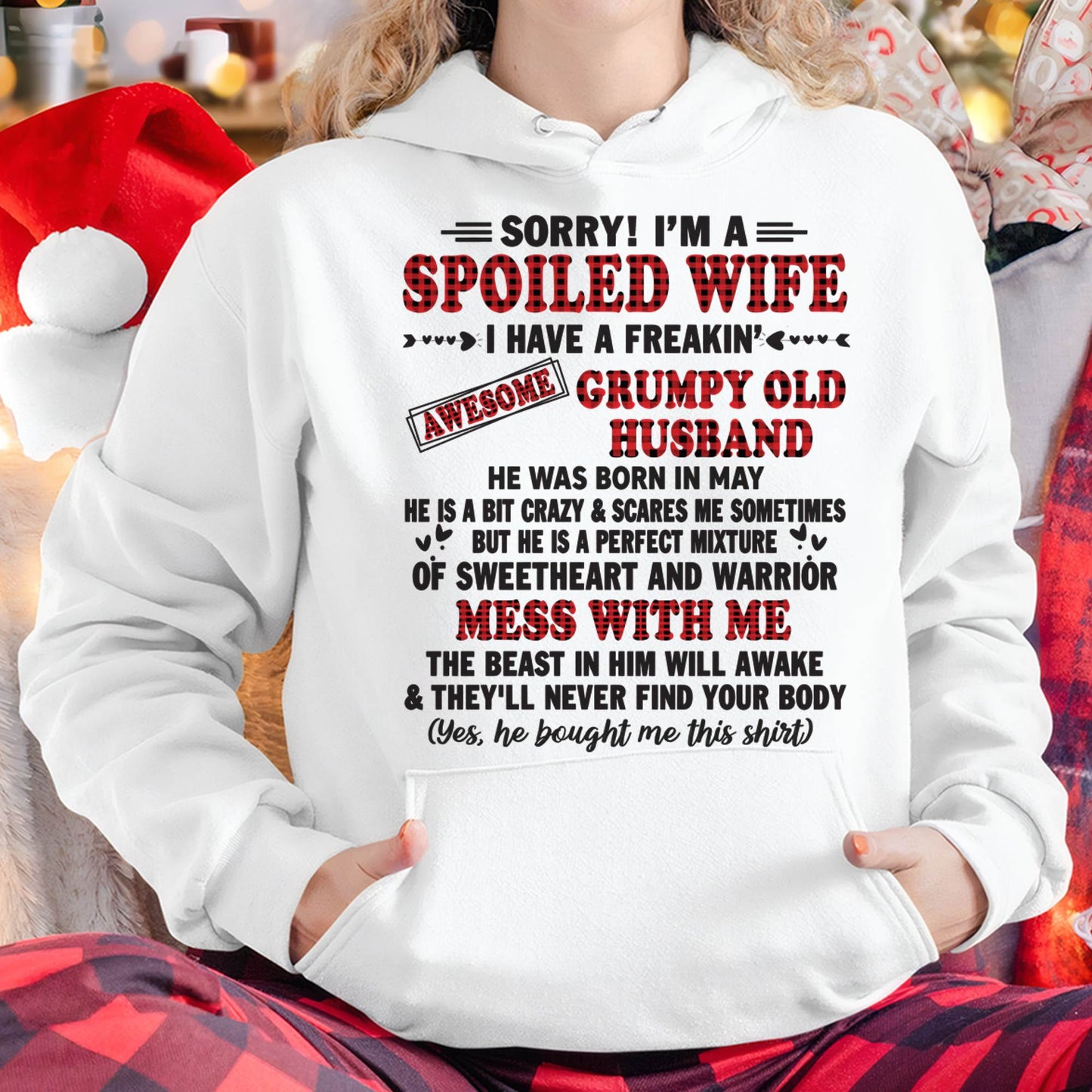 MAY - SPOILED WIFE OF AWESOME GRUMPY OLD HUSBAND - PERFECT GIFT  FROM HUSBAND - DTSM05 (SKU12-111-05)