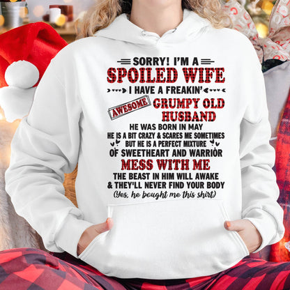 MAY - SPOILED WIFE OF AWESOME GRUMPY OLD HUSBAND - PERFECT GIFT  FROM HUSBAND - DTSM05 (SKU12-111-05)