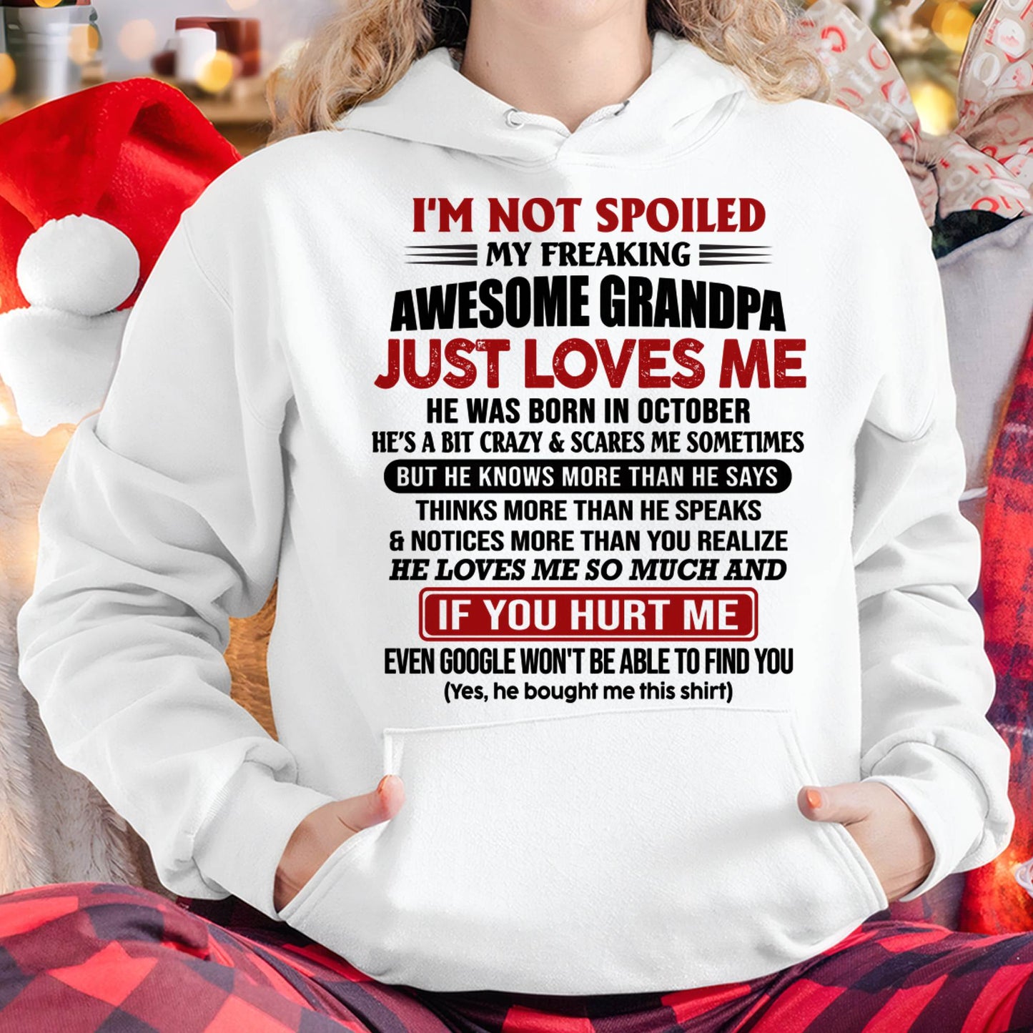 OCTOBER - AWESOME GRANDPA LOVES ME - GIFT FOR GRANDDAUGHTER FROM GRANDPA - DTSM10 (SKU09-127-10)