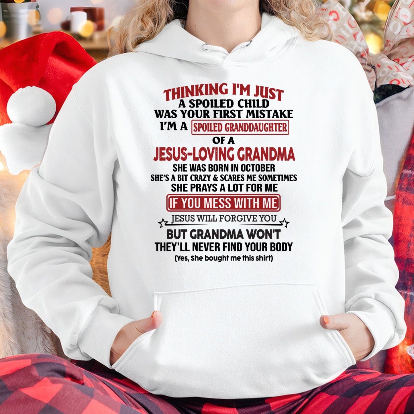 Christian Girl Shirt – Spoiled by Grandma October Edition – From Grandma to Granddaughter NTTD10 (SKU07-181-10)