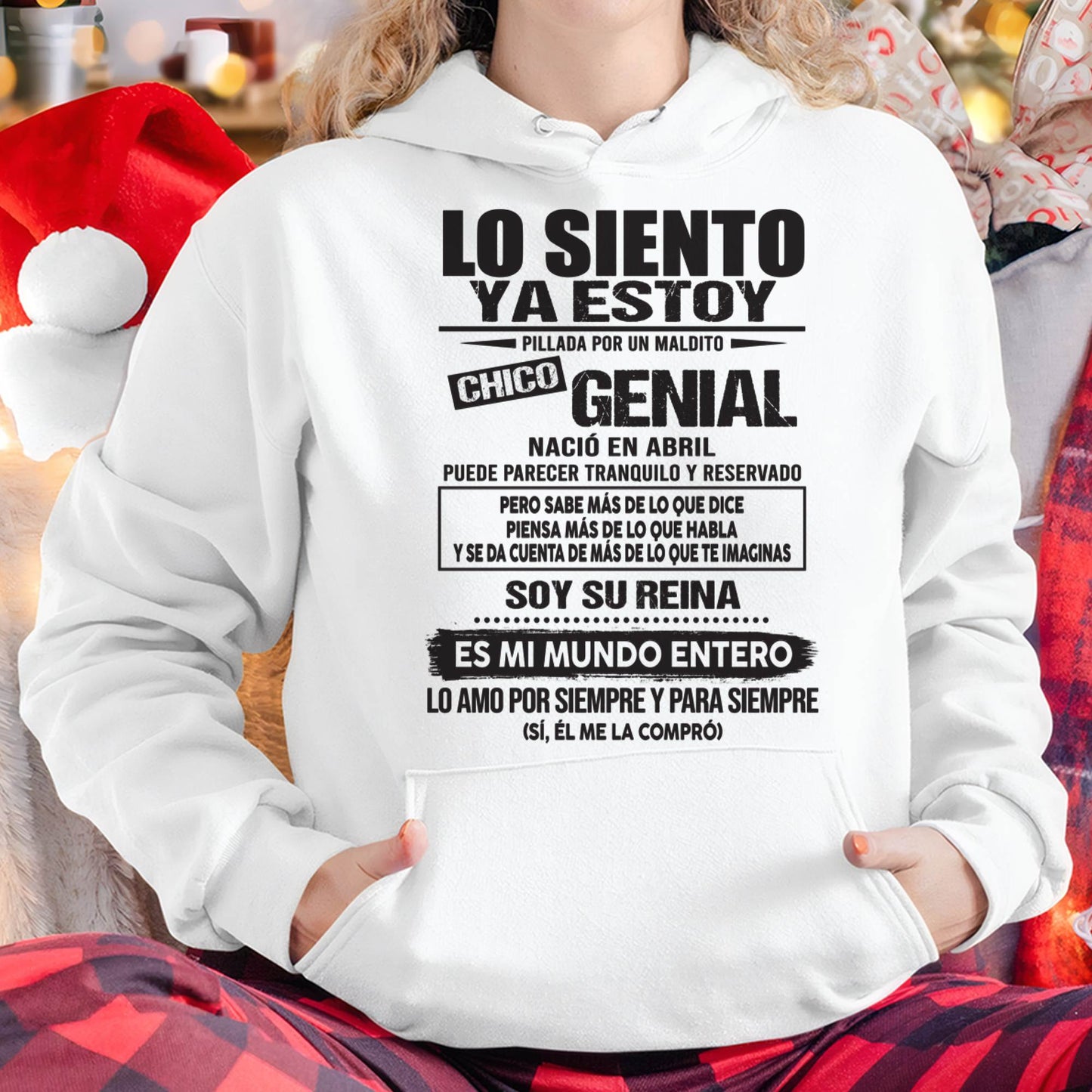 Camiseta Lo Siento Ya Estoy Pillada por un Chico Genial Nacido en Abril - DTSM04 (SKU04-18-04)
