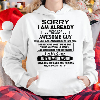 Taken by an Awesome Guy Shirt - Perfect Gift From Husband DTSM00 (SKUT08-11-00)