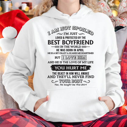 April - Loved & Protected by Best Boyfriend - Perfect Gift for Your GirlFriend - DTSM04 (SKU08-16-04)
