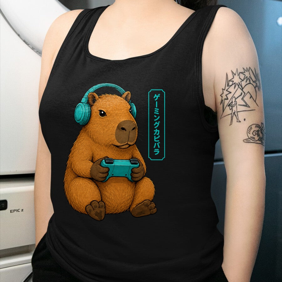 Cute Capybara Shirt, Funny Capybara Unisex T-Shirt/Hoodie/Sweatshirt HLT00 - Capybara Funny Anime Gamer Animal Video Gaming T-Shirt