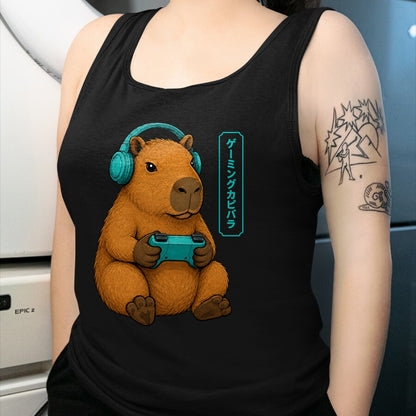 Cute Capybara Shirt, Funny Capybara Unisex T-Shirt/Hoodie/Sweatshirt HLT00 - Capybara Funny Anime Gamer Animal Video Gaming T-Shirt
