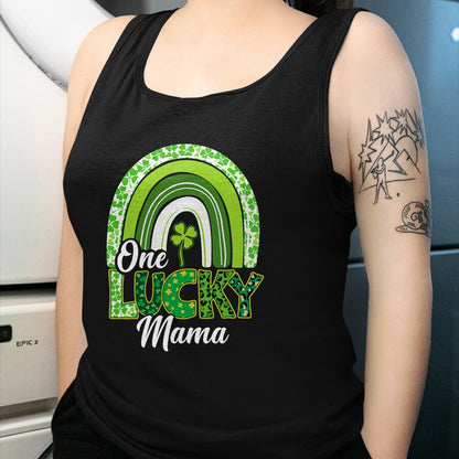 Gift for Mom Shirt, Funny Mom Unisex T-Shirt/Hoodie/Sweatshirt HLT00 - One Lucky Mama St Patrick's Day Mom Shamrock Mother_s Day T-Shirt