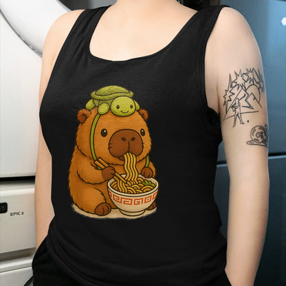 Cute Capybara Shirt, Funny Capybara UnisexT-Shirt/Hoodie/Sweatshirt HLT00 - Capybara Anime Ramen Turtle Funny Graphic Kawaii Capibara T-Shirt