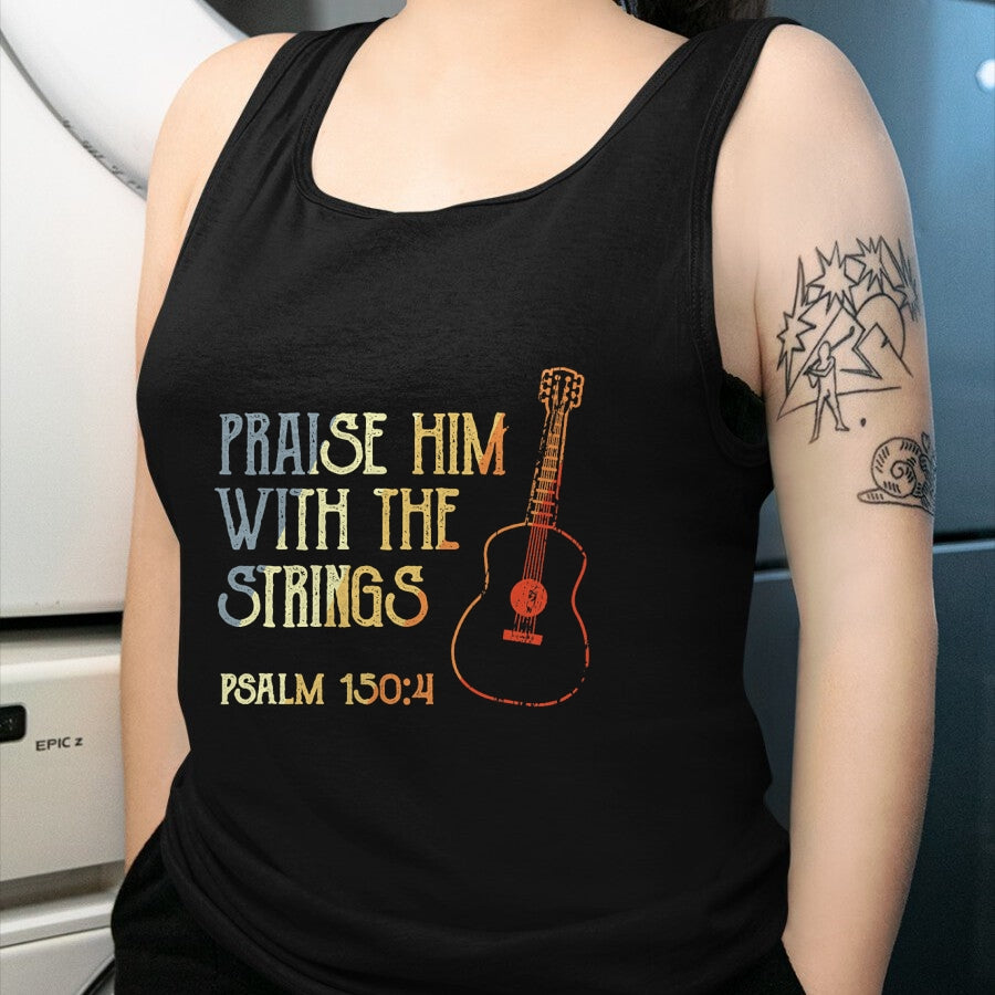 Christian Tee, Christian Faith Unisex T-Shirt/Hoodie/Sweatshirt HLT00 - Guitarist Christian Music Guitar Player Bible Verse T-Shirt