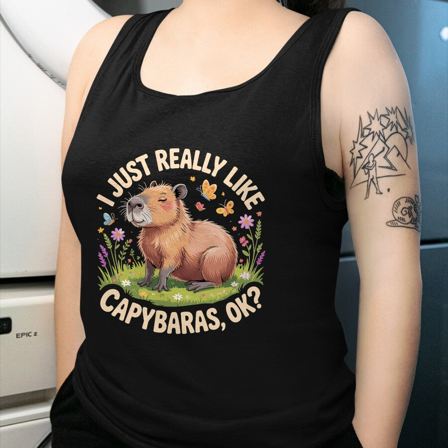 Cute Capybara Shirt, Funny Capybara Unisex T-Shirt/Hoodie/Sweatshirt HLT00 - Funny Capybara Art for Men Women Kids Capy Rodent Capybara T-Shirt (1)