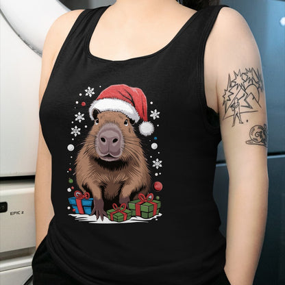 Cute Capybara Shirt, Funny Capybara Unisex T-Shirt/Hoodie/Sweatshirt HLT00 - Capybara Christmas Long Sleeve T-Shirt (4)