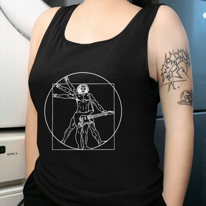 Guitar Lover Shirt, Funny Guitar UnisexT-Shirt/Hoodie/Sweatshirt HLT00 - Guitar Da Vinci Vitruvian Man Guitar Player Musicians T-Shirt