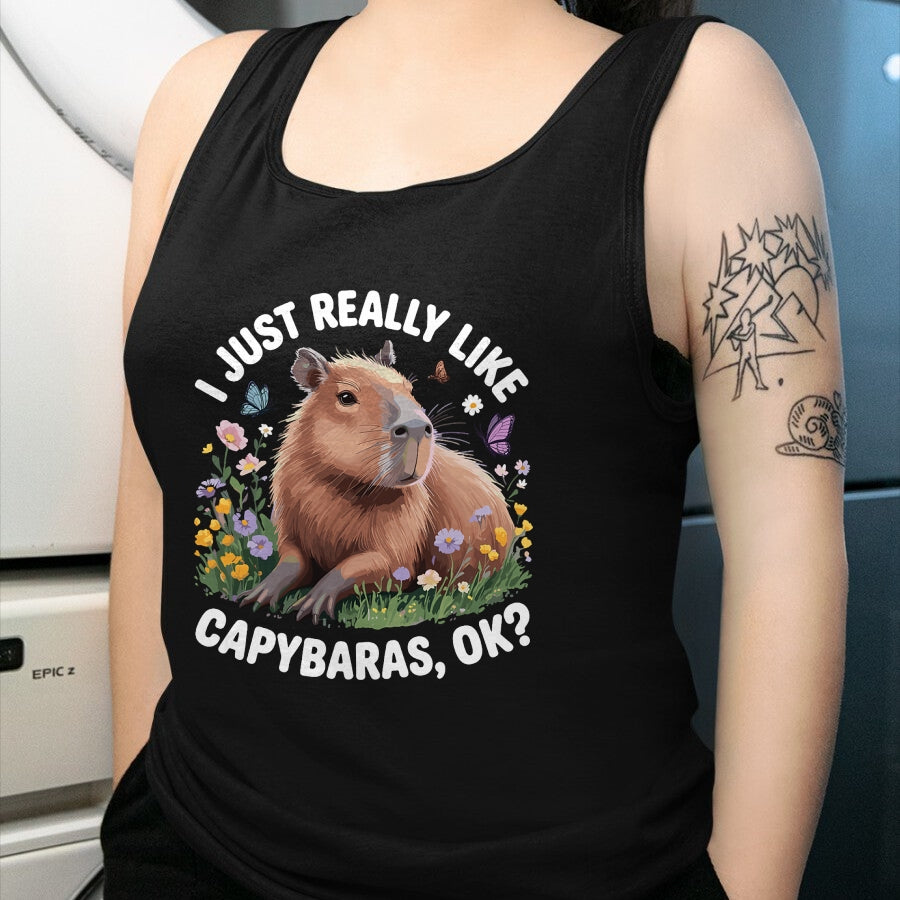 Cute Capybara Shirt, Funny Capybara Unisex T-Shirt/Hoodie/Sweatshirt HLT00 - Funny Capybara Art for Men Women Kids Capybara Lover T-Shirt