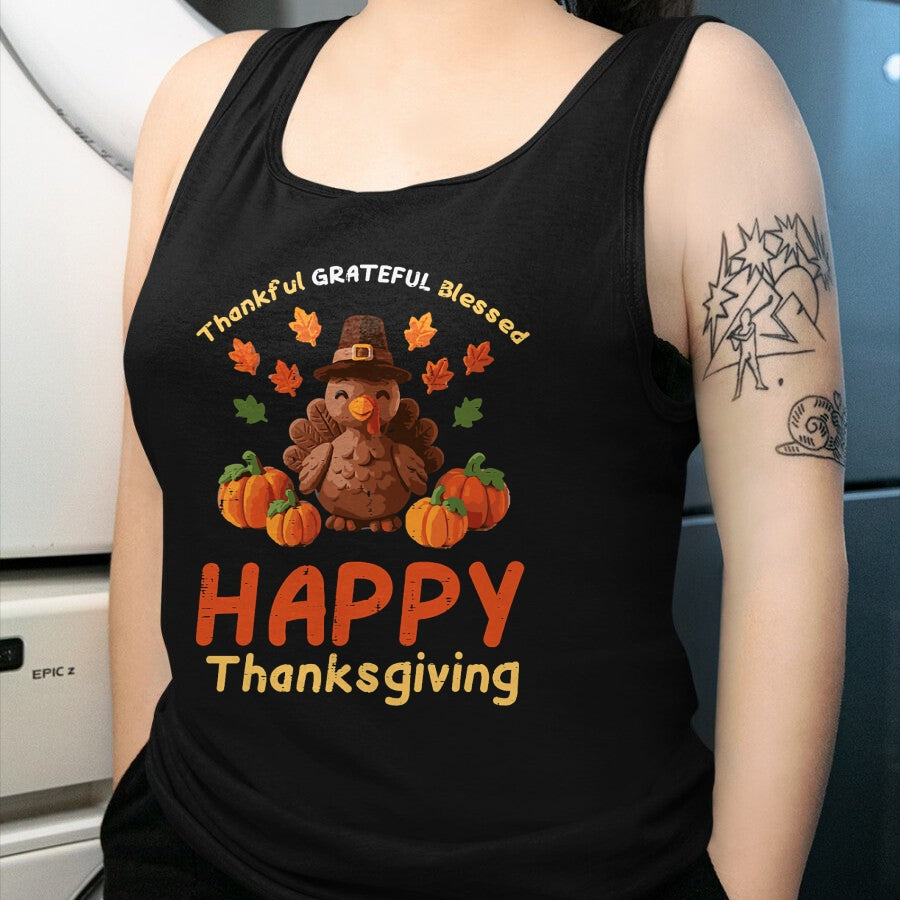 Best Thanksgiving Family Shirt , Funny Thanksgiving UnisexT-Shirt/Hoodie/Sweatshirt HLT00 - Happy Thanksgiving Turkey Coquette Thankful Fall Women Girl T-Shirt
