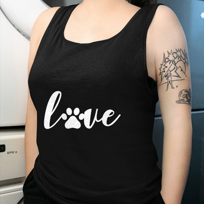 Cat Love Shirt, Funny Cat Lover Gift UnisexT-Shirt/Hoodie/Sweatshirt HLT00 - Paw Print Love Heart Funny Cool Dog Cat Mom Pet Animal Lover T-Shirt Small