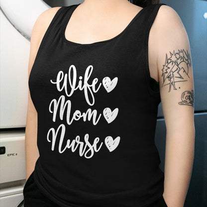 Funny Nurse Shirt, Nurse Unisex T-Shirt/Hoodie/Sweatshirt HLT00 - Mom Wife Nurse T-shirt Funny Gift for RN nurse T-Shirt