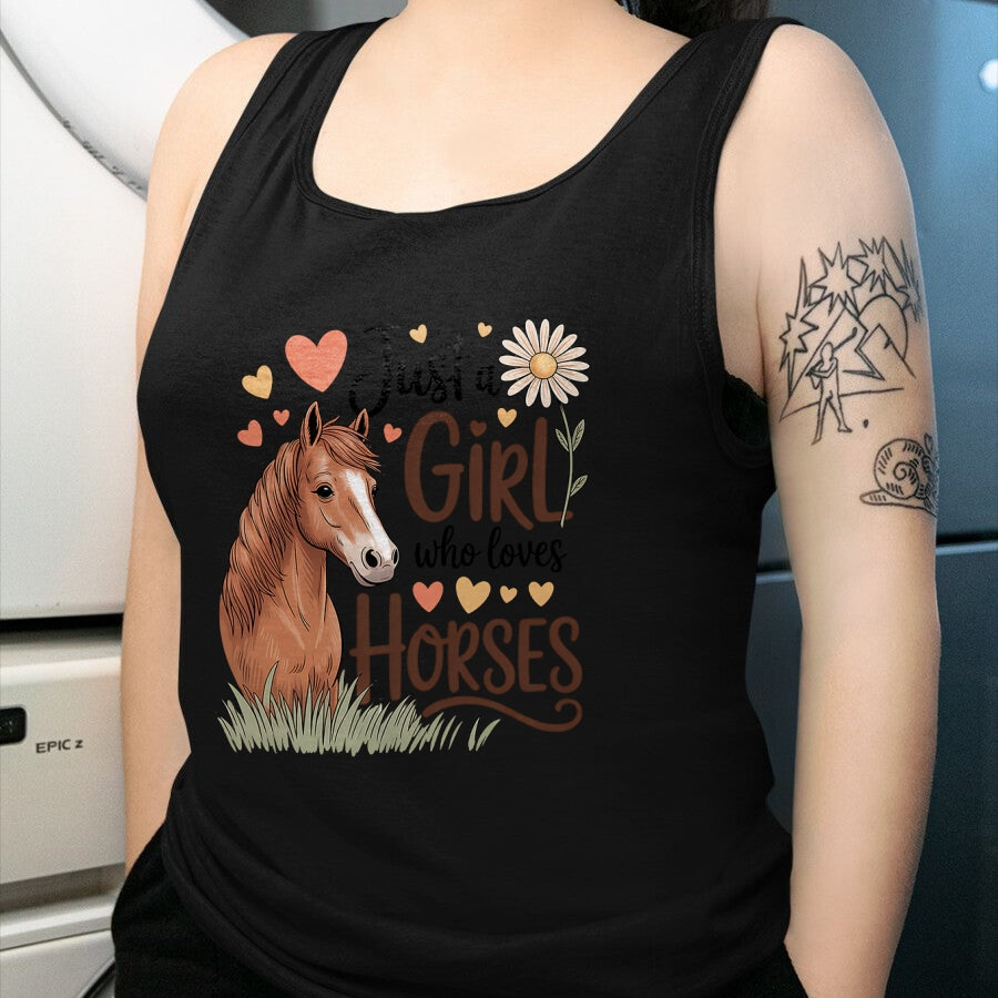 Best Horse Lover Shirt , Funny Horse UnisexT-Shirt/Hoodie/Sweatshirt HLT00 - Horse Riding for Girls Women - Just a Girl Who Loves Horses T-Shirt