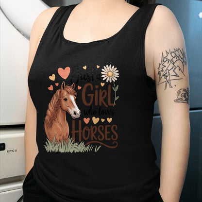 Best Horse Lover Shirt , Funny Horse UnisexT-Shirt/Hoodie/Sweatshirt HLT00 - Horse Riding for Girls Women - Just a Girl Who Loves Horses T-Shirt
