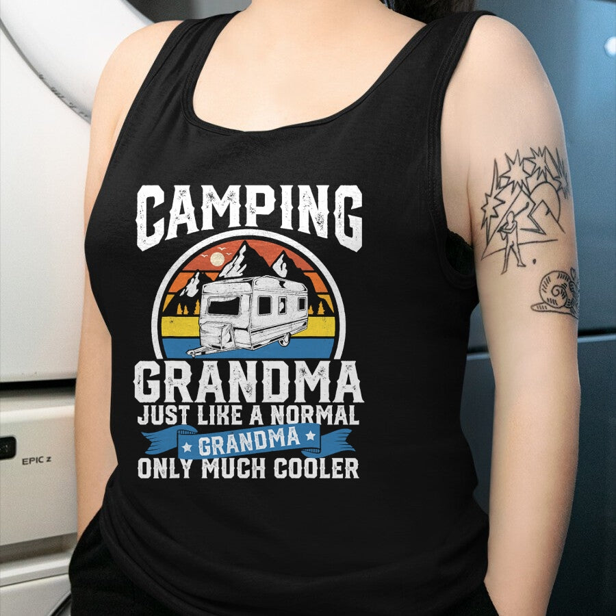 Funny Camping Shirt, Gift For Camping Lover Unisex T-Shirt/Hoodie/Sweatshirt HLT00 - Camping Grandma Funny Camper RV Retro Outdoors Womens Gift T-Shirt
