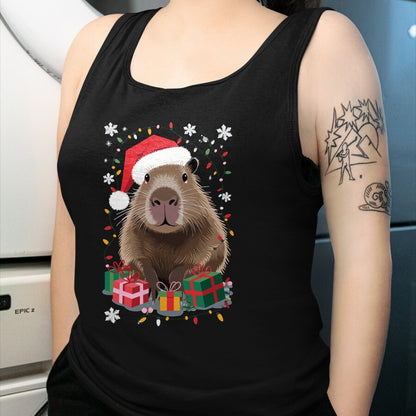 Cute Capybara Shirt, Funny Capybara Unisex T-Shirt/Hoodie/Sweatshirt HLT00 - Capybara Christmas Long Sleeve T-Shirt (5)