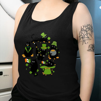 Patrick Day Shirts for Family, Funny Patrick Day shirts, st patrick's day Unisex T-Shirt/Hoodie/Sweatshirt HLT00 - Shamrock Irish Black Cat Saint Patrick Day T-Shirt