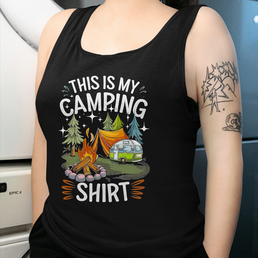 Funny Camping Shirt, Gift For Camping Lover Unisex T-Shirt/Hoodie/Sweatshirt HLT00 - Funny This is My Camping Shirt for Camper Camping Men Women T-Shirt, Men, Black, 3X-Large