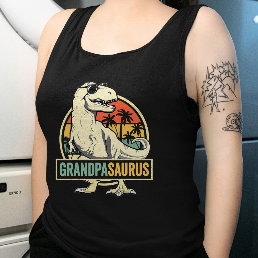 Best Dinosaur Lover Shirt, Funny Dinosaur UnisexT-Shirt/Hoodie/Sweatshirt HLT00 - Grandpasaurus T Rex Dinosaur Grandpa Saurus Family Matching T-Shirt