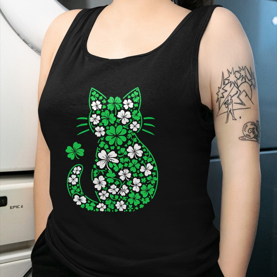 Patrick Day Shirts for Family, Funny Patrick Day shirts, st patrick's day Unisex T-Shirt/Hoodie/Sweatshirt HLT00 - Shamrock Irish Cat Graphic Saint Patrick Day for Cat Lovers T-Shirt