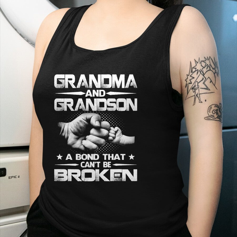 Best Grandma Shirt, Proud Grandma Unisex T-Shirt/Hoodie/Sweatshirt HLT00 - Grandma and Grandson A binding that won't be broken T-Shirt (1)