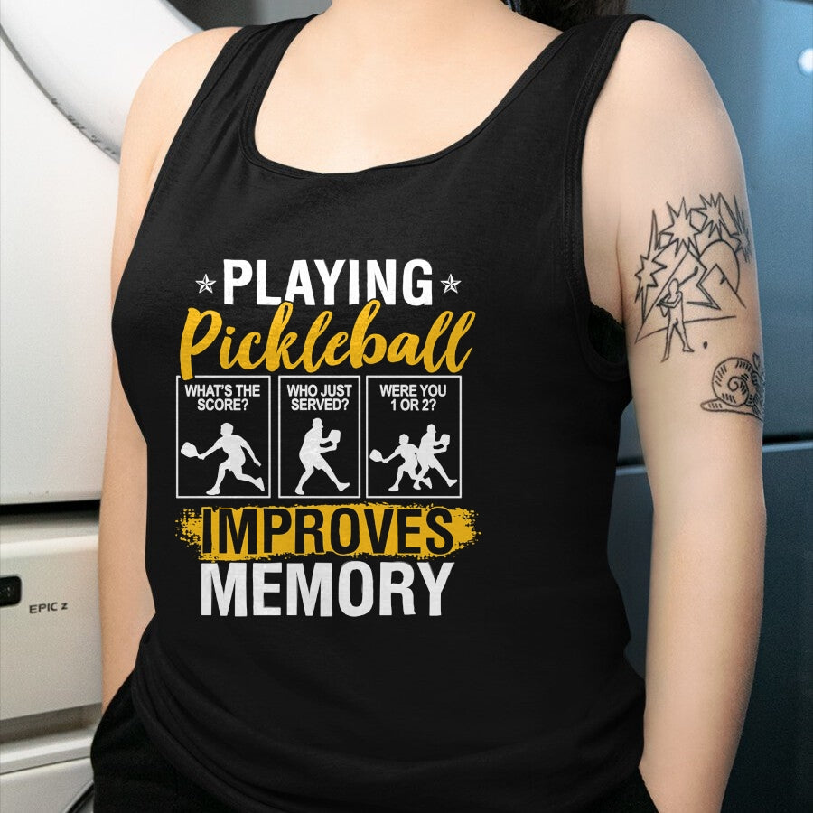 Funny Pickleball Shirt, Pickleball Lover Unisex T-Shirt/Hoodie/Sweatshirt HLT00 - Funny Pickleball Memory Graphic Women Men Pickleball Player Long Sleeve T-Shirt