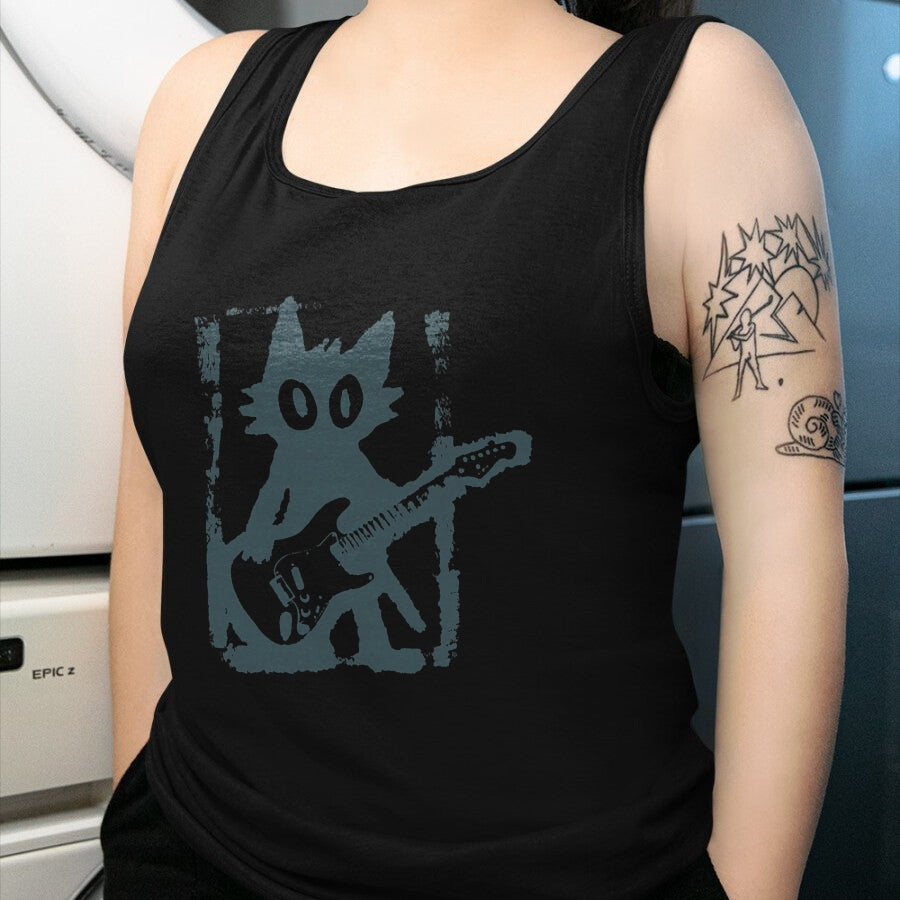 Guitar Lover Shirt, Funny Guitar UnisexT-Shirt/Hoodie/Sweatshirt HLT00 - Cat Playing Guitar Rock Star Rock and Roll Men Women Kids T-Shirt (1)