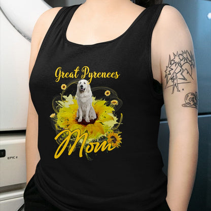 Dog Love Shirt, Dog Lover Gift T-Shirt/Hoodie/Sweatshirt HLT00 - Sunflower Great Pyrenees Mom Dog Lover Mother_s T-Shirt