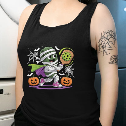 Funny Pickleball Shirt, Pickleball Lover Unisex T-Shirt/Hoodie/Sweatshirt HLT00 - Funny Halloween Pickleball Mummy Costume Design T-Shirt