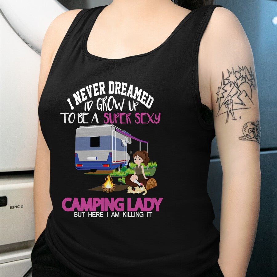 Funny Camping Shirt, Gift For Camping Lover Unisex T-Shirt/Hoodie/Sweatshirt HLT00 - Funny Saying Outdoor Camping Lady Adventure Holiday Women T-Shirt