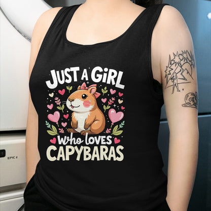 Cute Capybara Shirt, Funny Capybara Unisex T-Shirt/Hoodie/Sweatshirt HLT00 - Capybara Shirt Just A Girl Who Loves Capybara Lover Kids Boy T-Shirt
