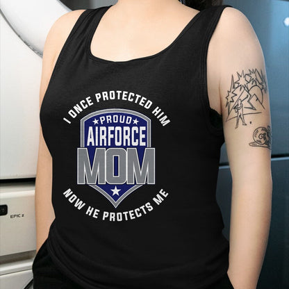 Gift for Mom Shirt, Funny Mom Unisex T-Shirt/Hoodie/Sweatshirt HLT00 - Proud Airforce mom Protect Sons T-Shirts T-Shirt
