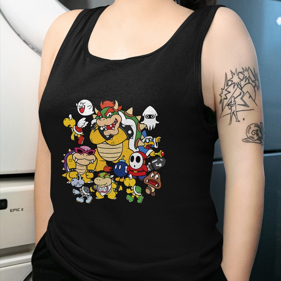 Best Wife Shirt, Wife and Husband Unisex T-Shirt/Hoodie/Sweatshirt HLT00 - Nintendo Super Mario Bowser Enemy Group Shot T-Shirt (1)