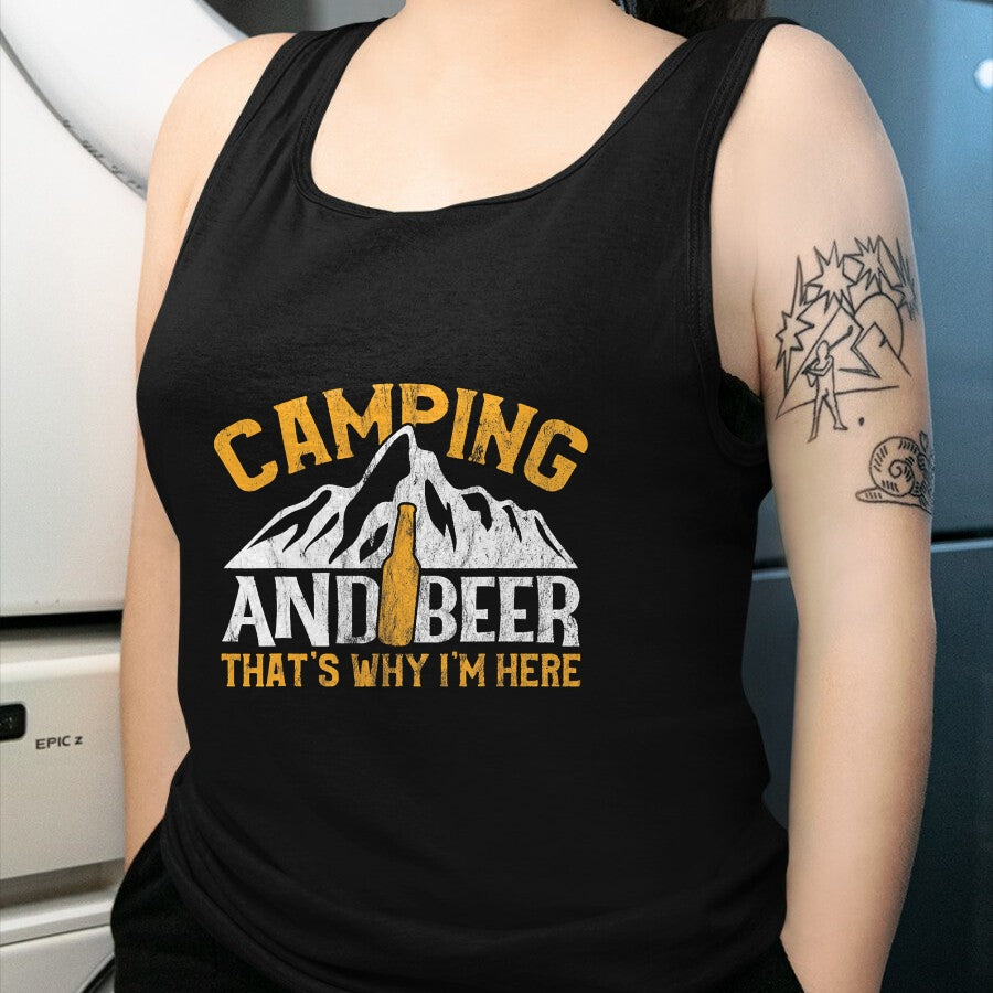 Funny Camping Shirt, Gift For Camping Lover Unisex T-Shirt/Hoodie/Sweatshirt HLT00 - Camping and Drinking Shirt Camping and Beer Why I_m Here Tee T-Shirt