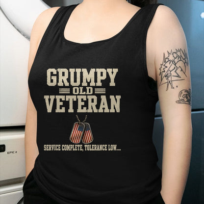 Proud Veteran Shirt, Funny Veteran UnisexT-Shirt/Hoodie/Sweatshirt HLT00 - Funny Grumpy Old Veteran for Military Vets Service Complete T-Shirt