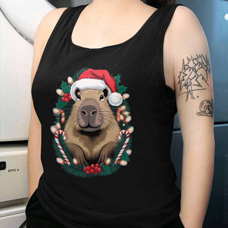 Cute Capybara Shirt, Funny Capybara Unisex T-Shirt/Hoodie/Sweatshirt HLT00 - Capybara Christmas Long Sleeve T-Shirt (3)