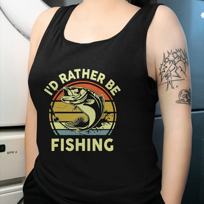 Funny Fishing Shirt, Gift For Fishing Lover Unisex T-Shirt/Hoodie/Sweatshirt HLT00 - Men_s Fishing Id Rather Be Fishing Graphic Tee Funny Fishing T-Shirt