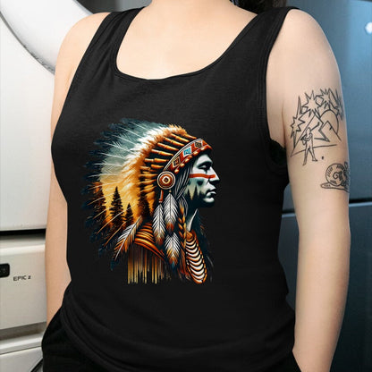 Native American T-Shirts, Vintage Native American Unisex T-Shirt/Hoodie/Sweatshirt HLT00 - Cool Native American Indian Chief Men Women Design